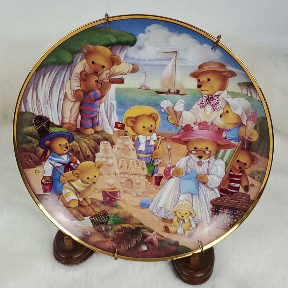 Vintage Teddy Bear Beach Party wall decor limited edition